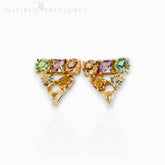 Crystal Gems Triangle - Earrings